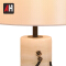 New product white color jade base fabric lampshade E27 bulb table light
